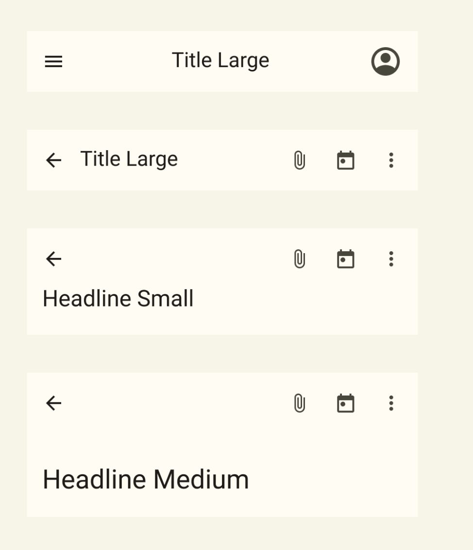 Top App Bar in Material 3